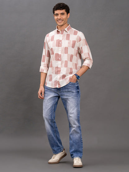 Men's Light Blue Straight Fit Casual Denim Jeans