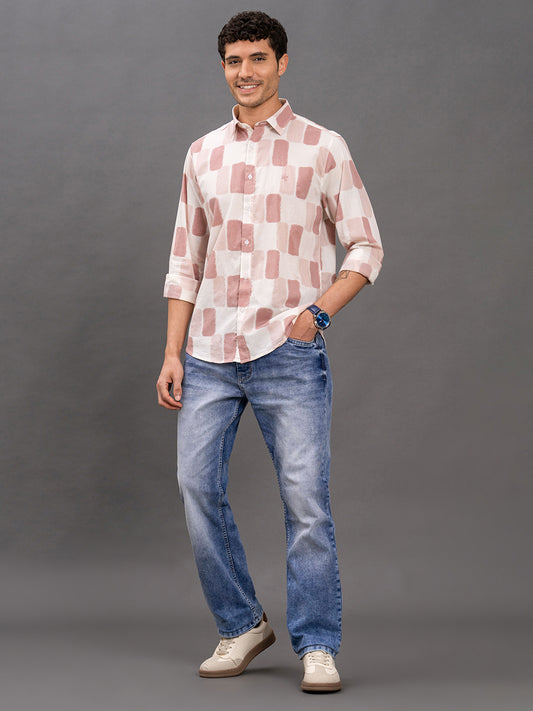 Men's Light Blue Straight Fit Casual Denim Jeans