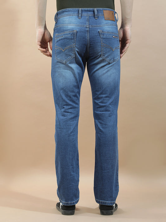 Denim Jeans for Men l Breathable & Soft with Color Fastness Straight Fit Polycotton Fabric Solid Pattern
