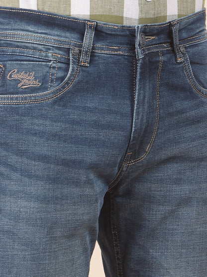 Men's Dirty Green Slim Fit Casual Denim Jeans