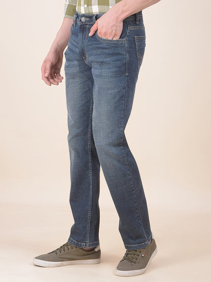 Men's Dirty Green Slim Fit Casual Denim Jeans