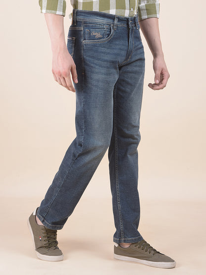 Men's Dirty Green Slim Fit Casual Denim Jeans