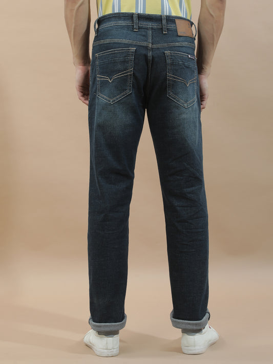 Denim Jeans for Men l Breathable & Soft with Color Fastness Slim Fit Polycotton Fabric Solid Pattern