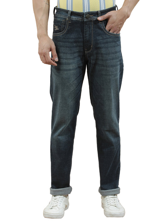 Denim Jeans for Men l Breathable & Soft with Color Fastness Slim Fit Polycotton Fabric Solid Pattern