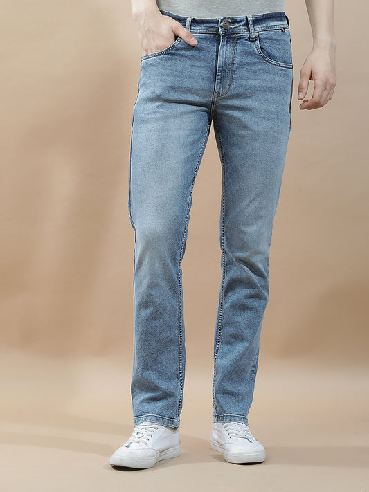 Denim Jeans for Men l Breathable & Soft with Color Fastness Slim Fit Polycotton Fabric Solid Pattern