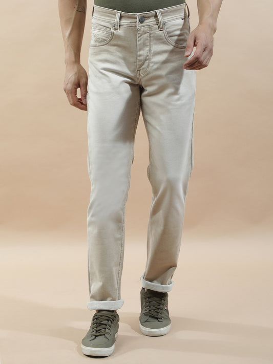 Denim Jeans for Men l Breathable & Soft with Color Fastness Slim Fit Polycotton Fabric Solid Pattern