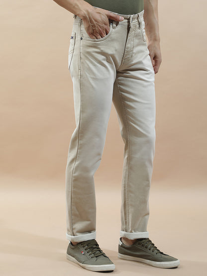 Denim Jeans for Men l Breathable & Soft with Color Fastness Slim Fit Polycotton Fabric Solid Pattern