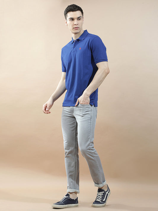 Denim Jeans for Men l Breathable & Soft with Color Fastness Slim Fit Polycotton Fabric Solid Pattern