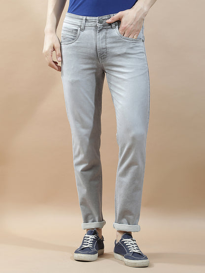 Denim Jeans for Men l Breathable & Soft with Color Fastness Slim Fit Polycotton Fabric Solid Pattern