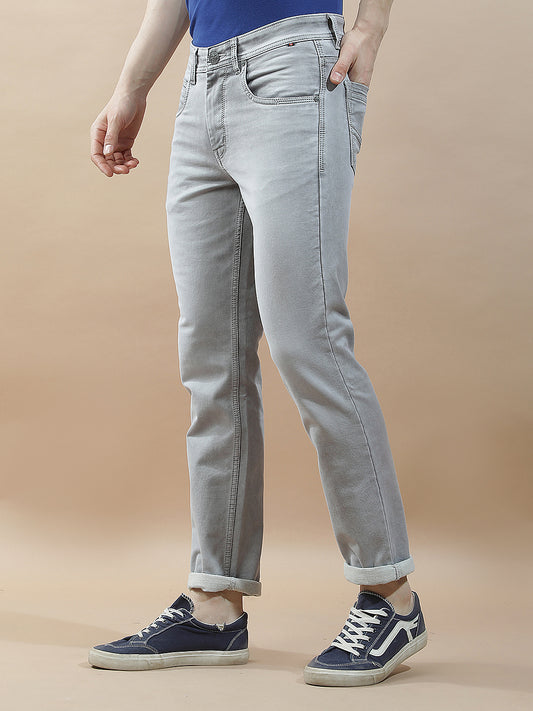 Denim Jeans for Men l Breathable & Soft with Color Fastness Slim Fit Polycotton Fabric Solid Pattern