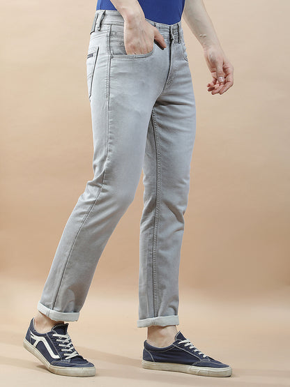Denim Jeans for Men l Breathable & Soft with Color Fastness Slim Fit Polycotton Fabric Solid Pattern