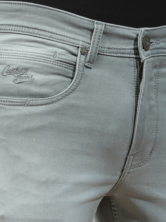 Denim Jeans for Men l Breathable & Soft with Color Fastness Slim Fit Polycotton Fabric Solid Pattern