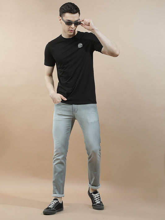 Denim Jeans for Men l Breathable & Soft with Color Fastness Slim Fit Polycotton Fabric Solid Pattern