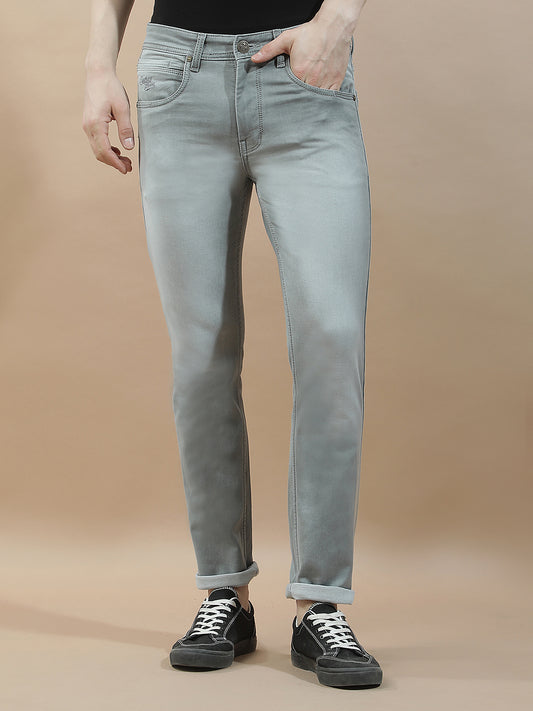 Denim Jeans for Men l Breathable & Soft with Color Fastness Slim Fit Polycotton Fabric Solid Pattern