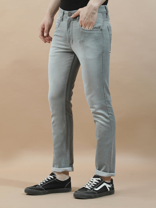 Denim Jeans for Men l Breathable & Soft with Color Fastness Slim Fit Polycotton Fabric Solid Pattern