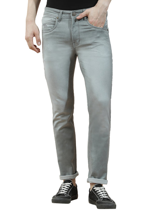 Denim Jeans for Men l Breathable & Soft with Color Fastness Slim Fit Polycotton Fabric Solid Pattern