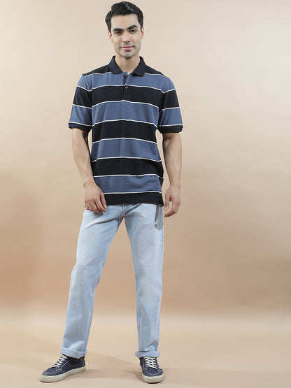 Denim Jeans for Men l Breathable & Soft with Color Fastness Loos Straight Fit Polycotton Fabric Solid Pattern