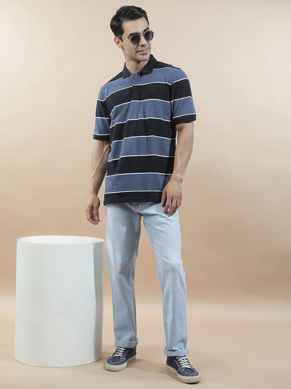 Denim Jeans for Men l Breathable & Soft with Color Fastness Loos Straight Fit Polycotton Fabric Solid Pattern
