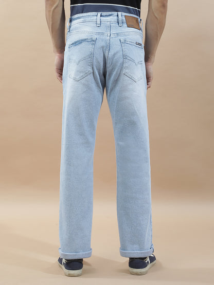 Denim Jeans for Men l Breathable & Soft with Color Fastness Loos Straight Fit Polycotton Fabric Solid Pattern
