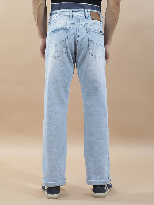 Denim Jeans for Men l Breathable & Soft with Color Fastness Loos Straight Fit Polycotton Fabric Solid Pattern