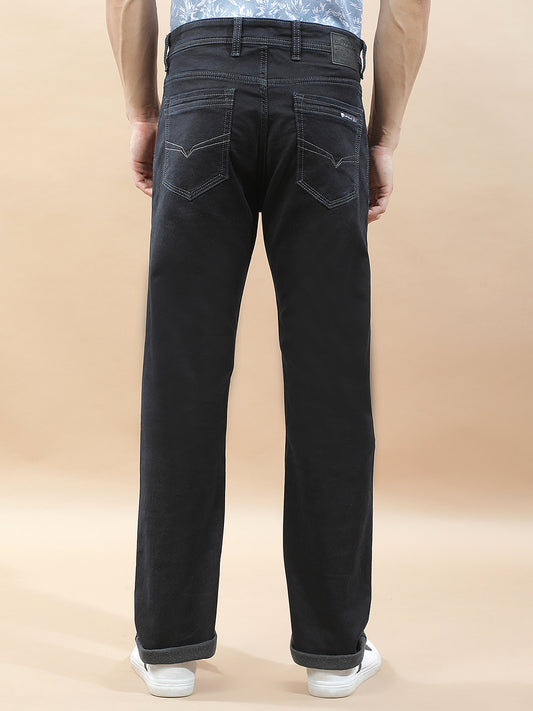 Denim Jeans for Men l Breathable & Soft with Color Fastness Straight Fit Polycotton Fabric Solid Pattern