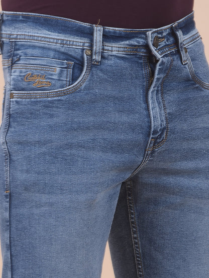 Men's Marble Slim Fit Casual Denim Jeans