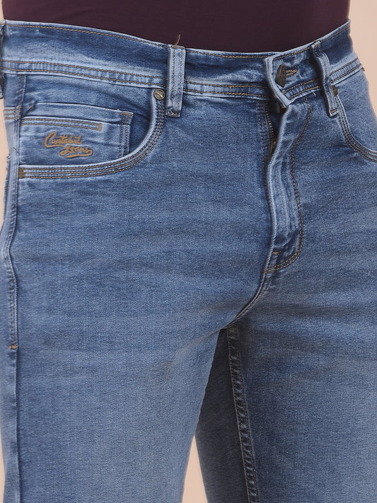 Men's Marble Slim Fit Casual Denim Jeans