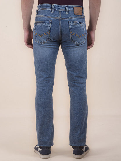 Men's Marble Slim Fit Casual Denim Jeans