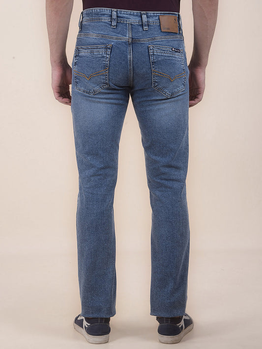 Men's Marble Slim Fit Casual Denim Jeans