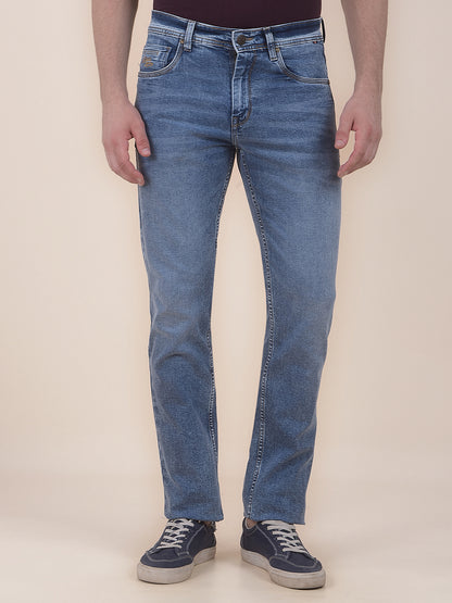 Men's Marble Slim Fit Casual Denim Jeans