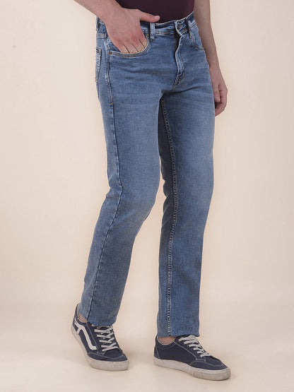 Men's Marble Slim Fit Casual Denim Jeans