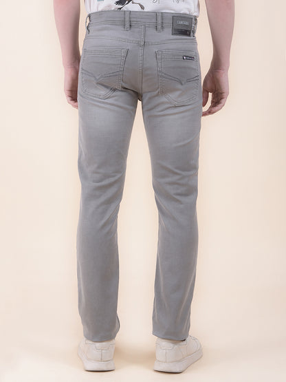 Men's Grey Slim Fit Casual Denim Jeans