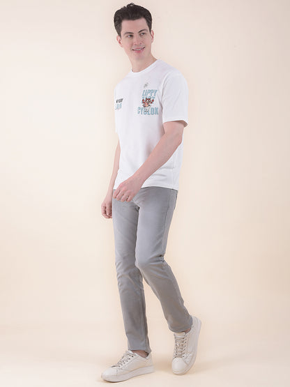 Men's Grey Slim Fit Casual Denim Jeans