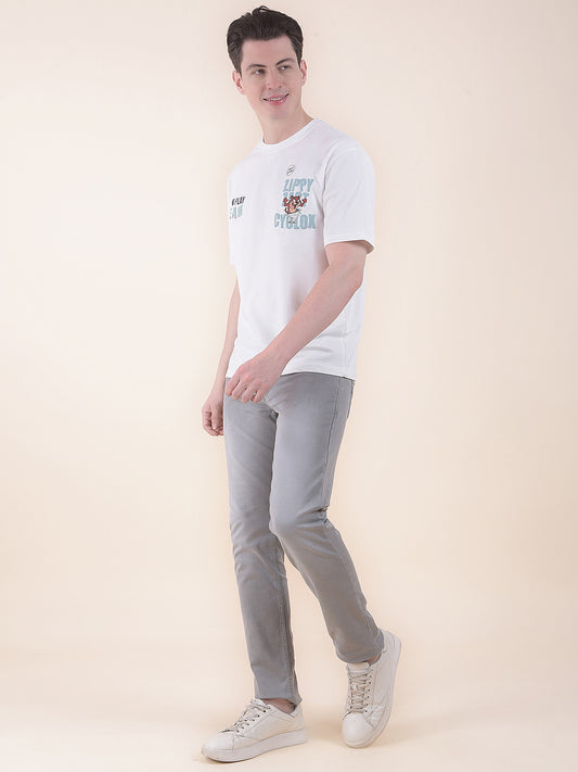 Men's Grey Slim Fit Casual Denim Jeans