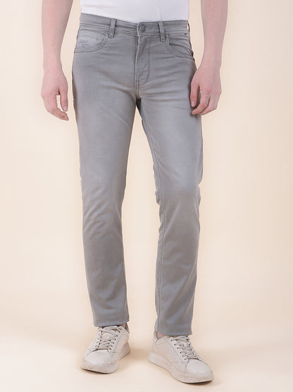 Men's Grey Slim Fit Casual Denim Jeans
