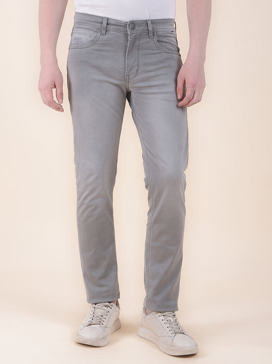 Men's Grey Slim Fit Casual Denim Jeans