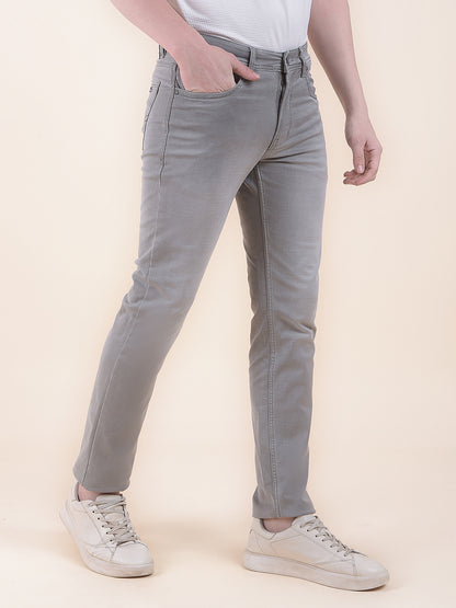 Men's Grey Slim Fit Casual Denim Jeans