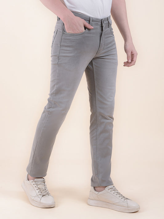Men's Grey Slim Fit Casual Denim Jeans