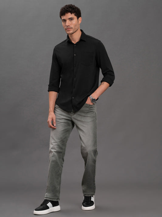 Men's Olive Straight Fit Casual Denim Jeans