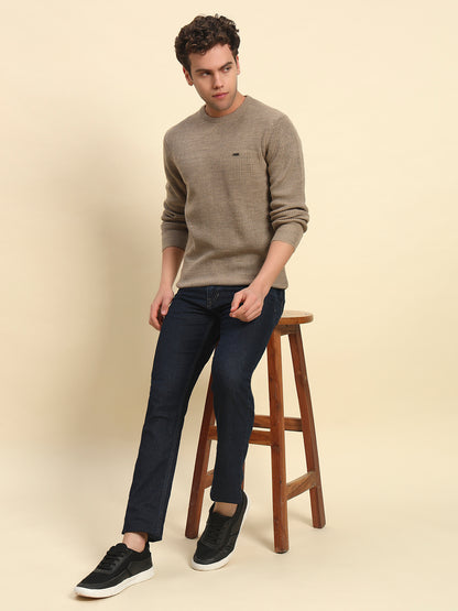 Denim Jeans for Men l Breathable & Soft with Color Fastness Straight Fit Poly Cotton Fabric Solid Pattern Button Closure