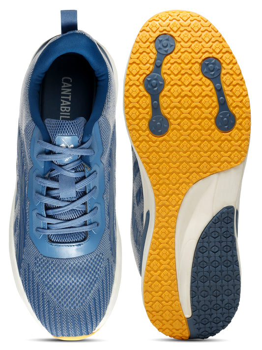 Men Lace-Up Blue Running Shoes