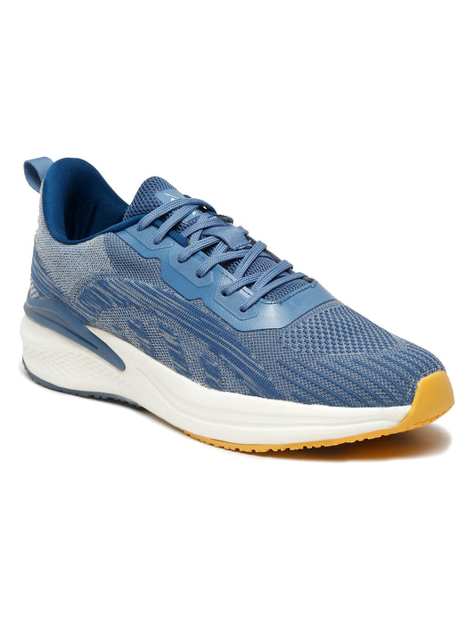 Men Lace-Up Blue Running Shoes