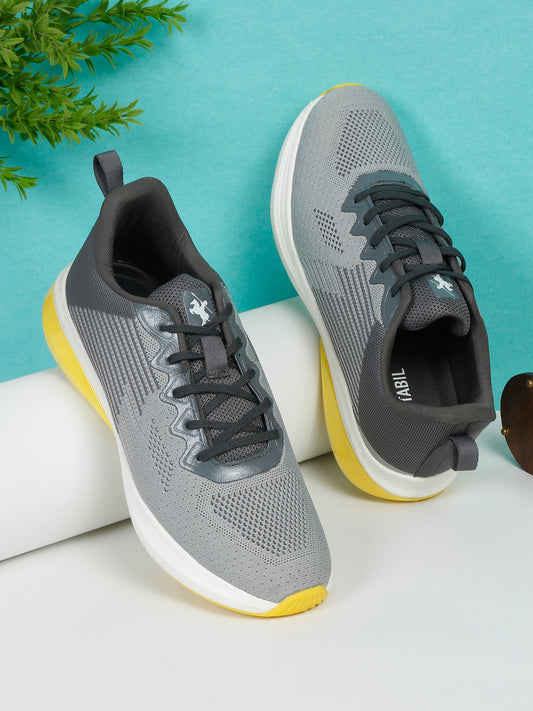 Men Lace-Up Grey Casual Shoes