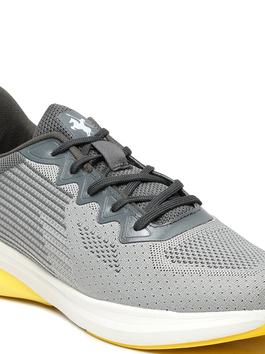 Men Lace-Up Grey Casual Shoes