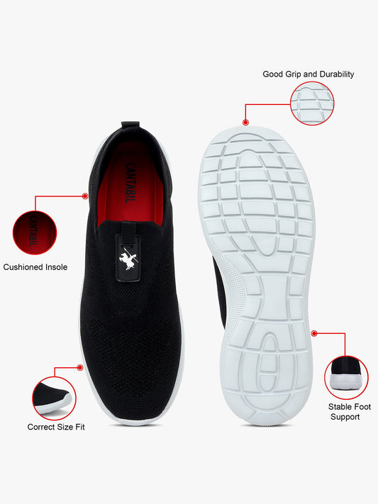 Casual Sports Shoes for Men | Lightweight & Comfortable with Cushioned Insole Flynet Upper EVA Sole Slip on Closure