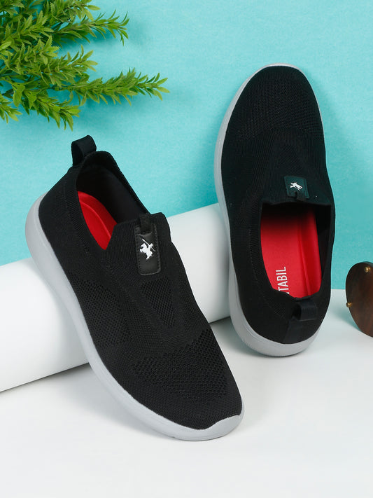 Men Slip-on Black Casual Shoes