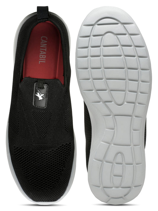 Men Slip-on Black Casual Shoes