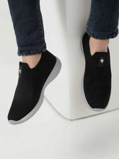 Men Slip-on Black Casual Shoes