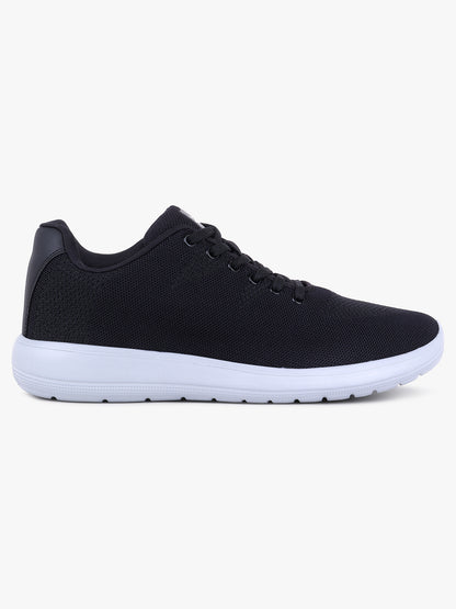 Men's Black Solid Lace-Up Casual Shoes