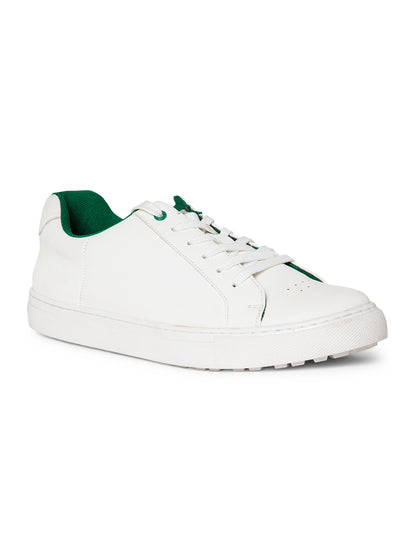 Men Lace-Up White Casual Sneakers